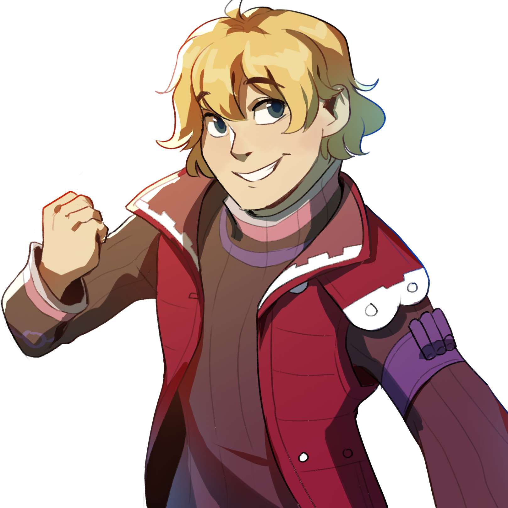 Shulk smiling like the good boy he is.